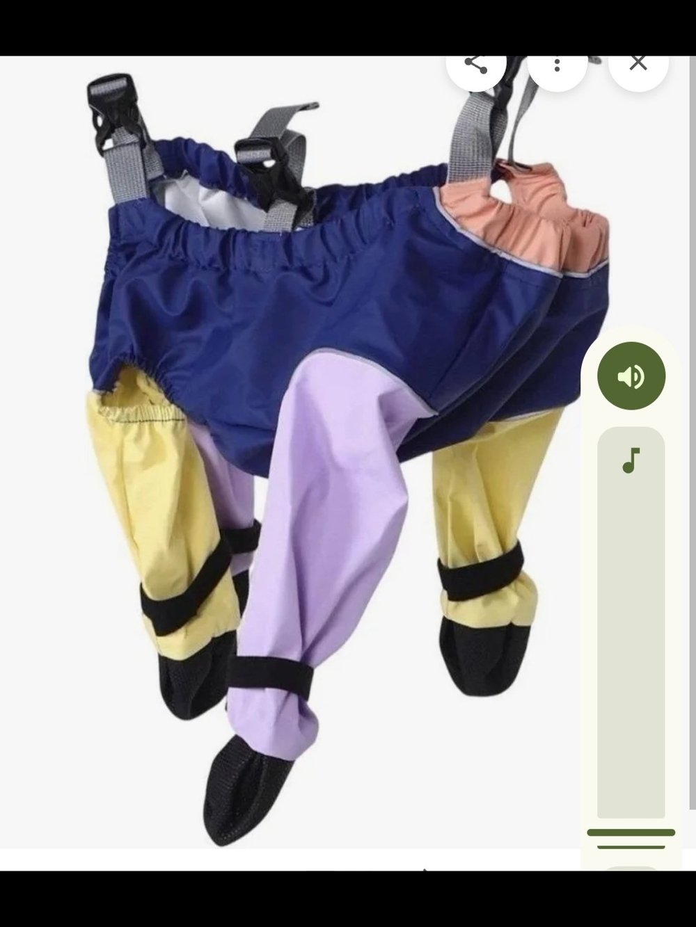 Colorblock Waterproof Pet Rain Suit - Navy, Lilac, Yellow, Peach